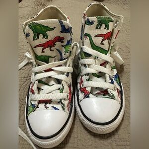 Kids Converse dinosaur high tops